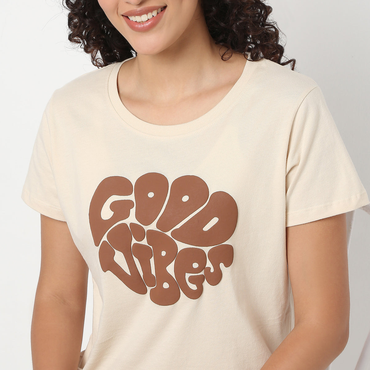 Chest Print Loungewear T-shirt 