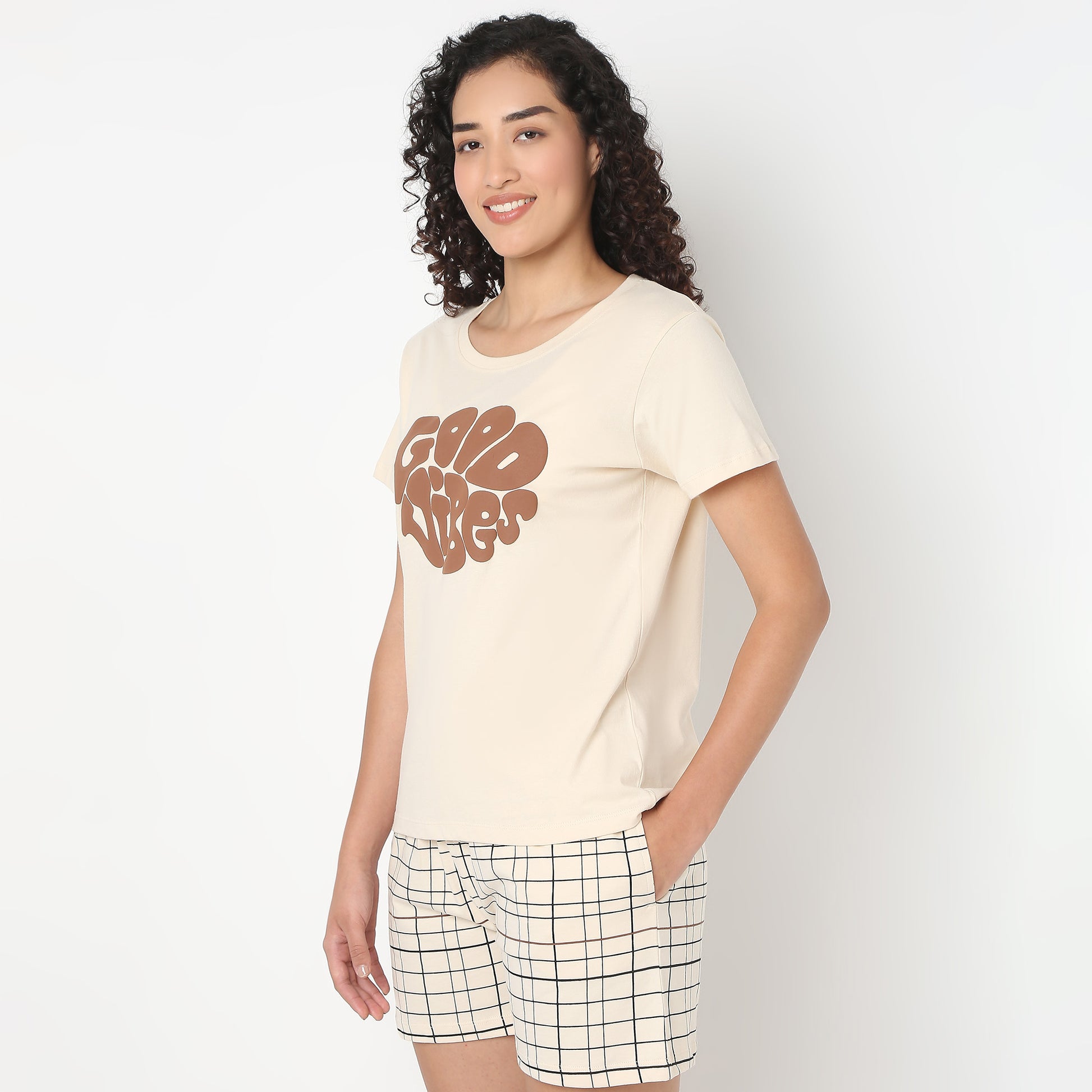 Chest Print Loungewear T-shirt 