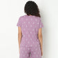 Text Print Round Neck Loungewear T-Shirt