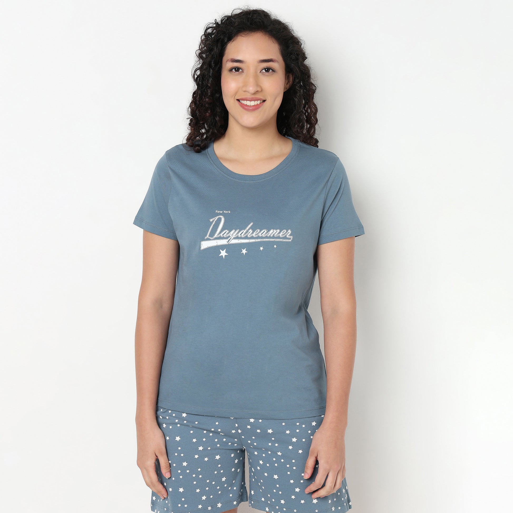 Cotton Fabric Printed T-Shirt