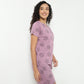 Floral Print Round Neck Loungewear T-Shirt