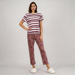 Cotton Striped Lounge T-Shirt