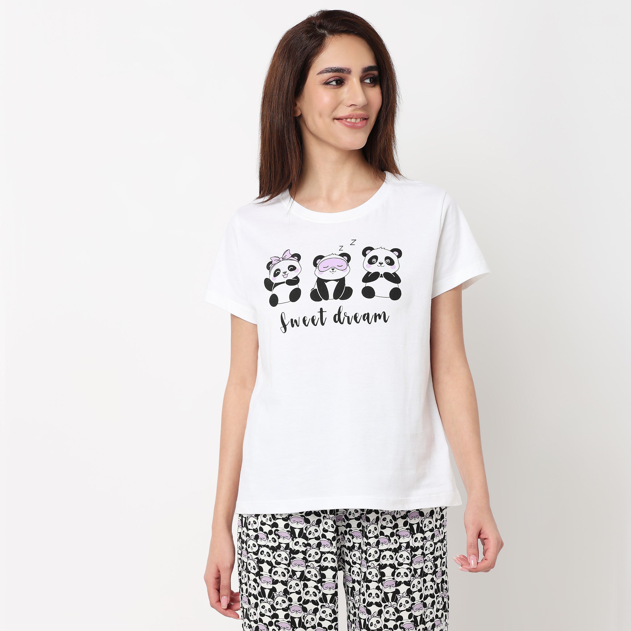 Cotton Printed Lounge T-Shirt