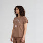 Cotton Printed Short Sleeve Sleepwear T-Shirt
