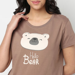 Knitted Printed Lounge T-Shirt