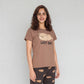 Cotton Printed Short Sleeve Sleepwear T-Shirt