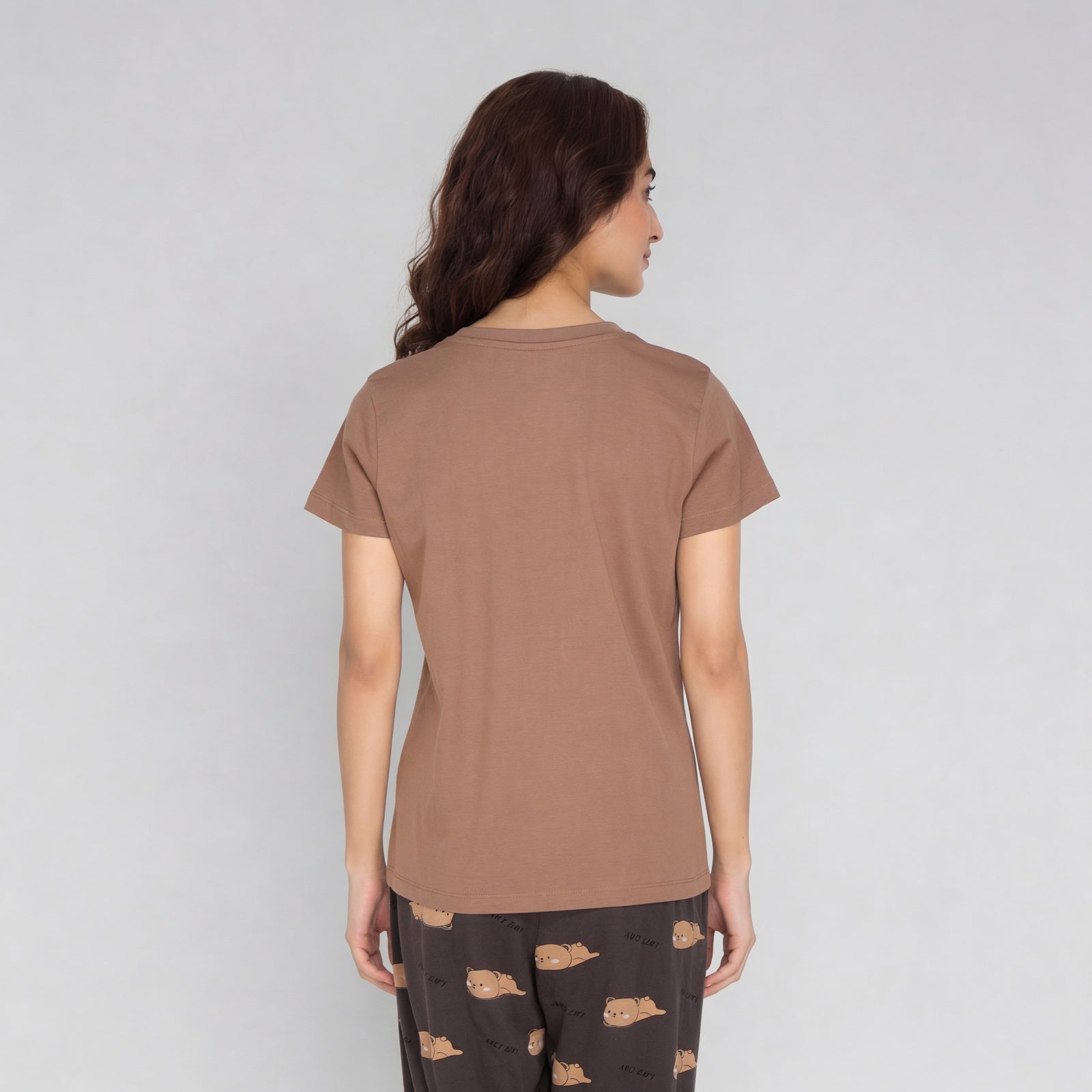 Cotton Printed Short Sleeve Sleepwear T-Shirt