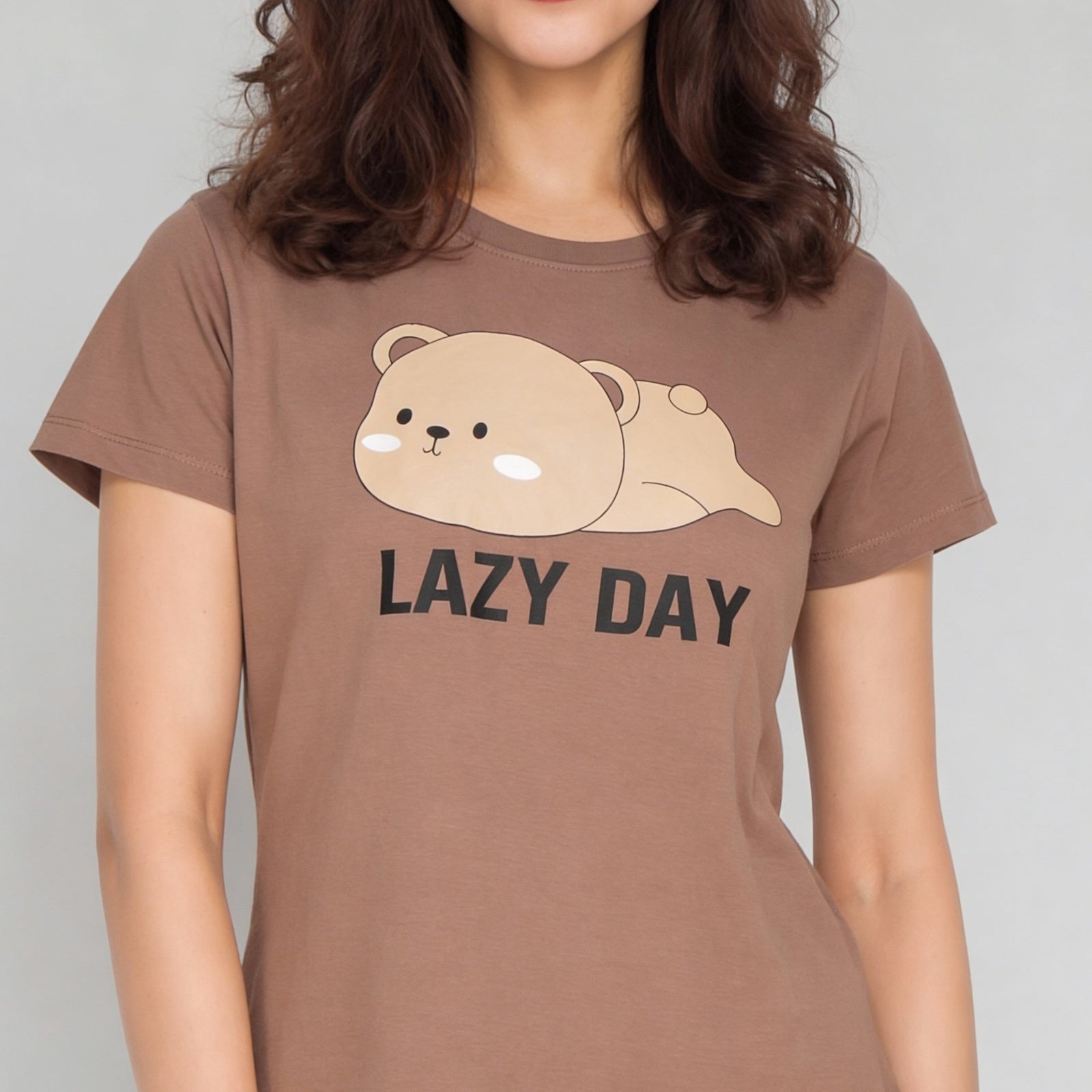 Cotton Printed Short Sleeve Sleepwear T-Shirt