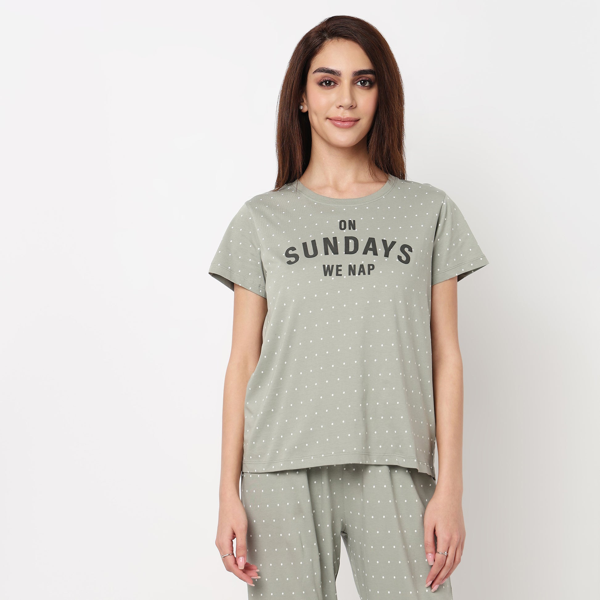 Cotton Printed Lounge T-Shirt