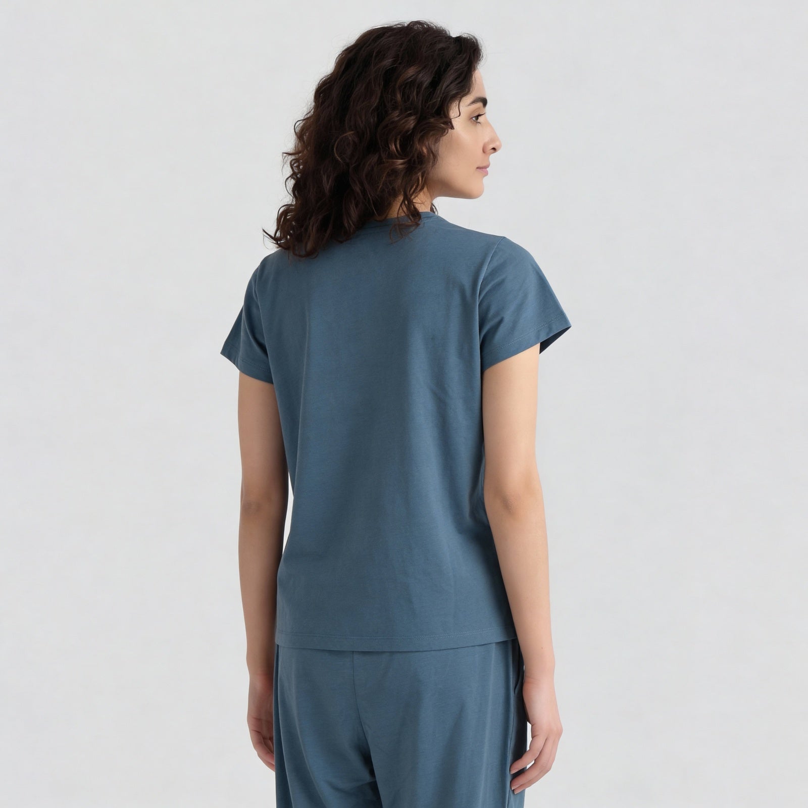 Cotton Printed Short Sleeve Sleepwear Top