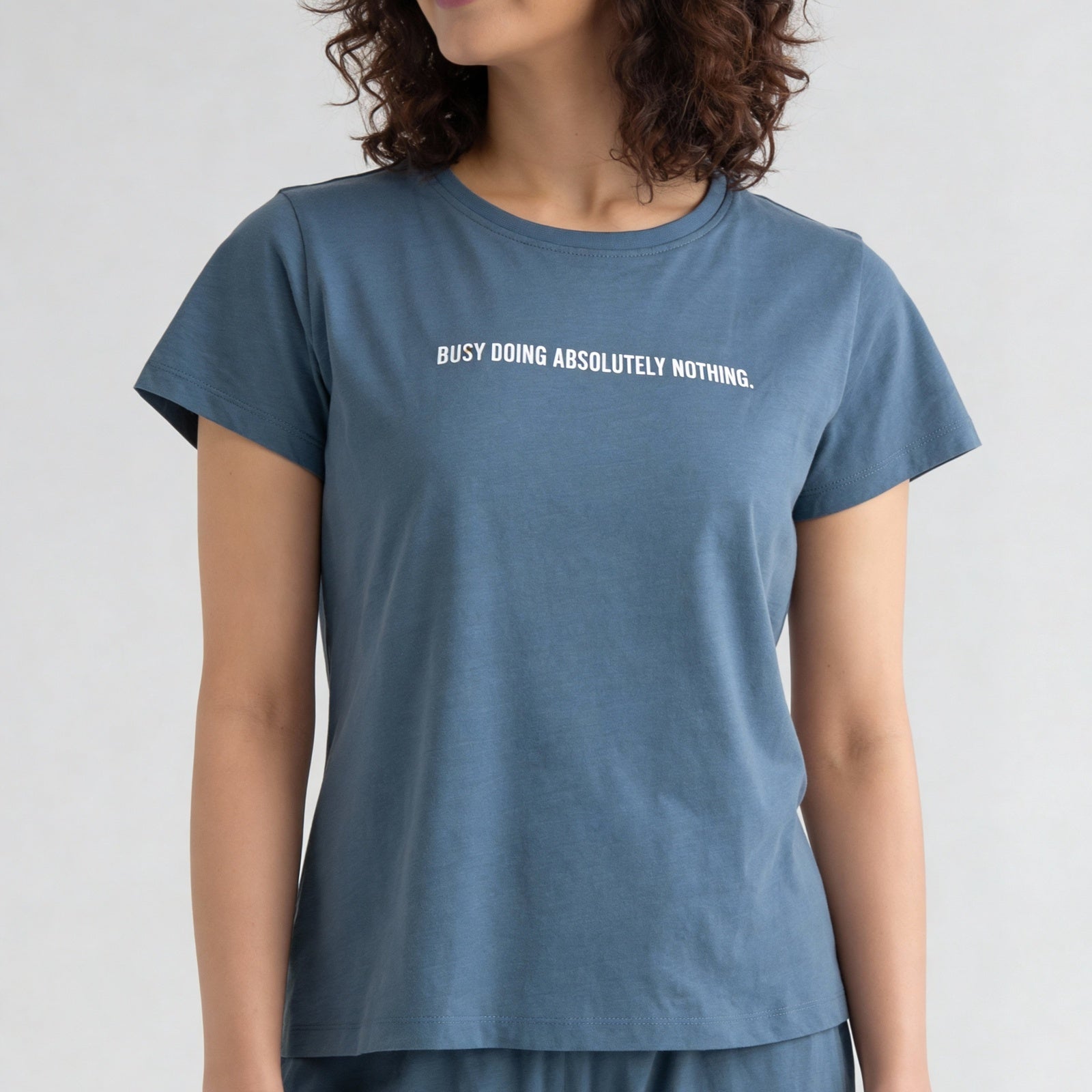 Cotton Printed Short Sleeve Sleepwear Top