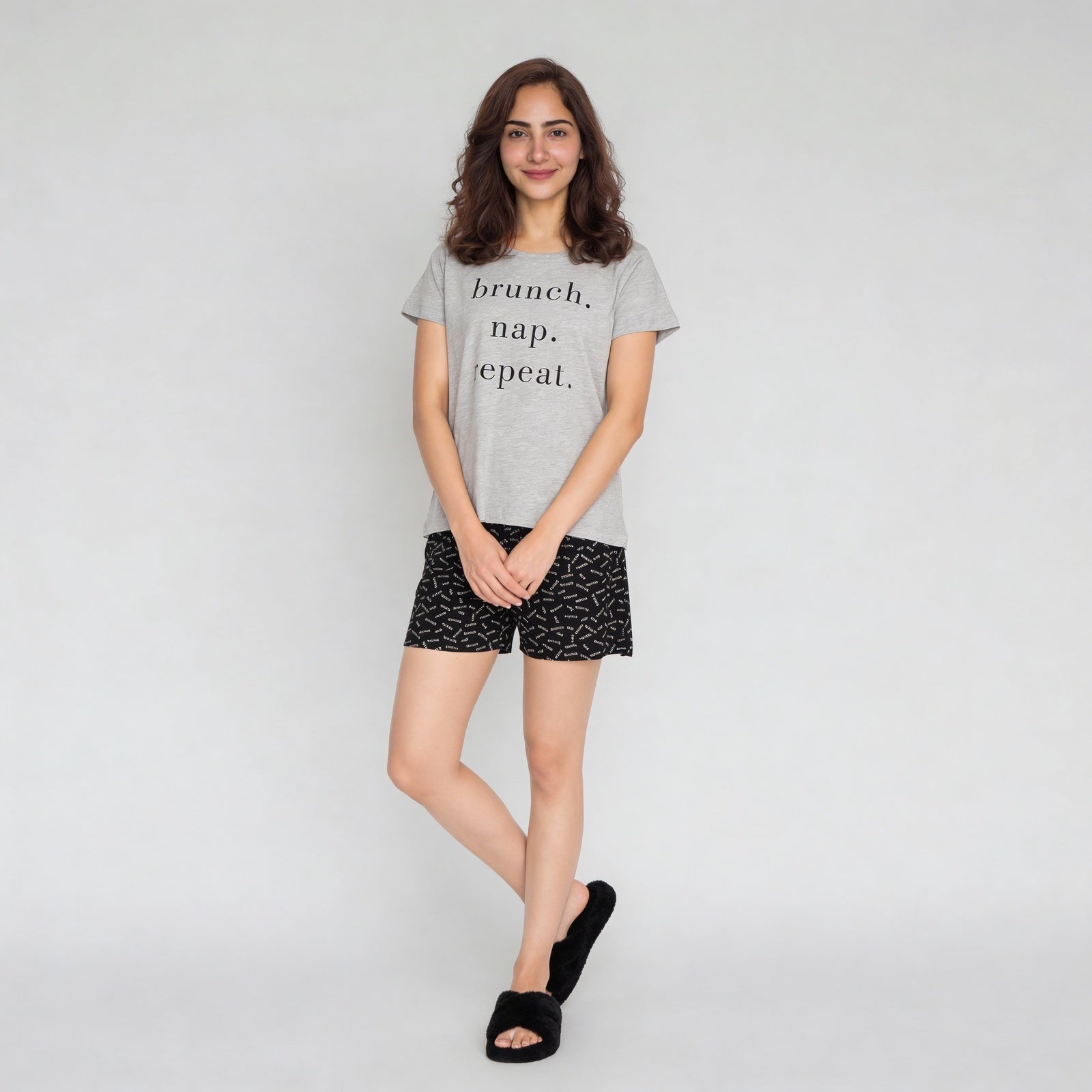 Cotton Printed Short Sleeve Sleepwear T-Shirt