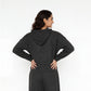 Ribbed Hooded Sweatshirt
