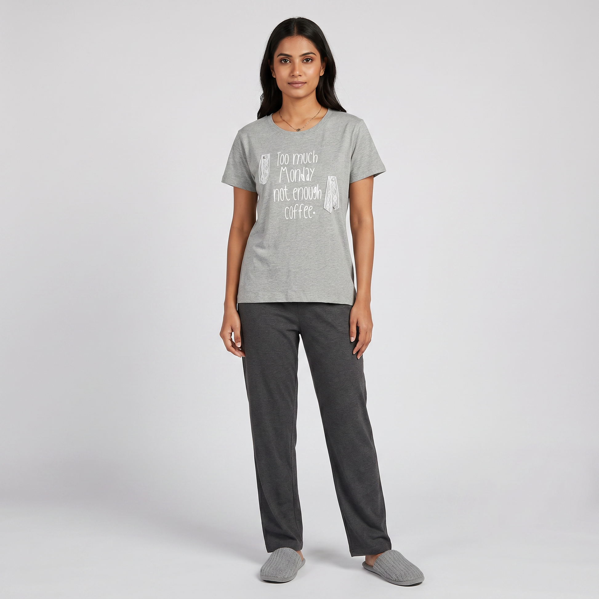 Cotton Embroidered Lounge T-Shirt