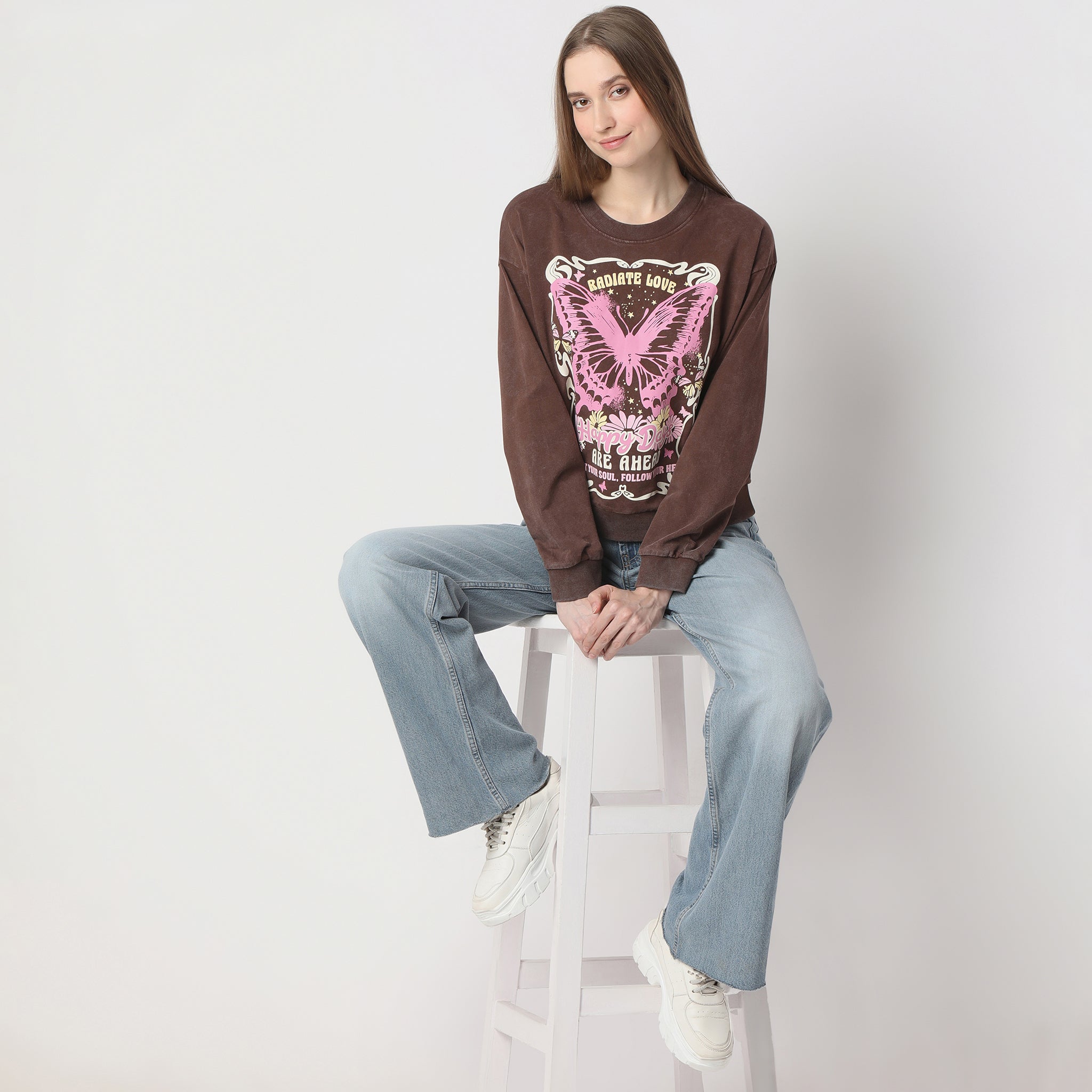 Boxy Fit Graphic Regular Length Sweat Tee