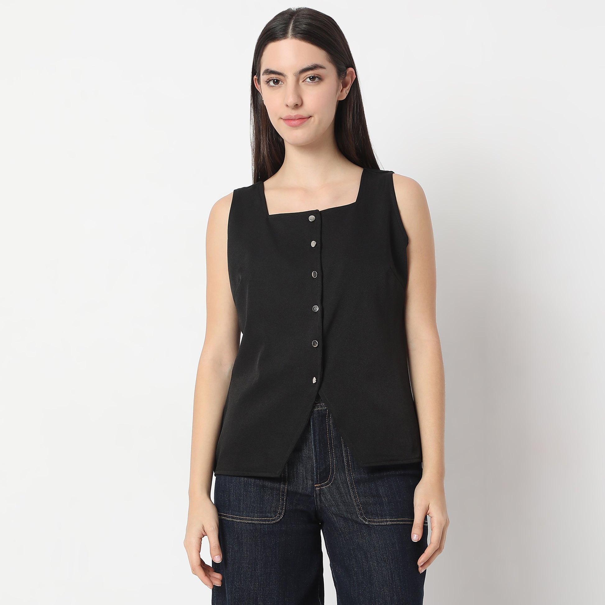 Regular Fit Solid Top