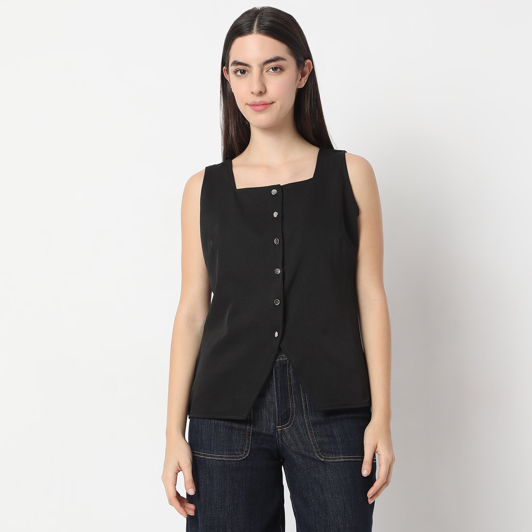 Regular Fit Solid Top