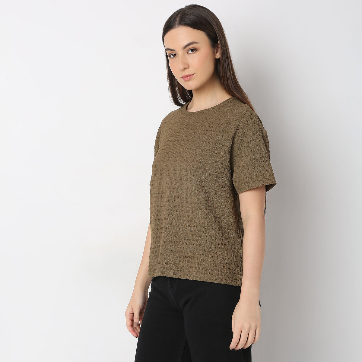 Regular Fit Structured Top