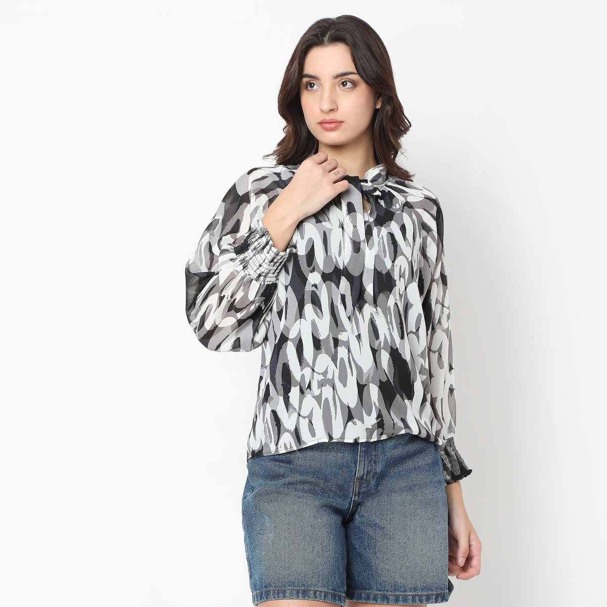 Regular Fit Printed Top