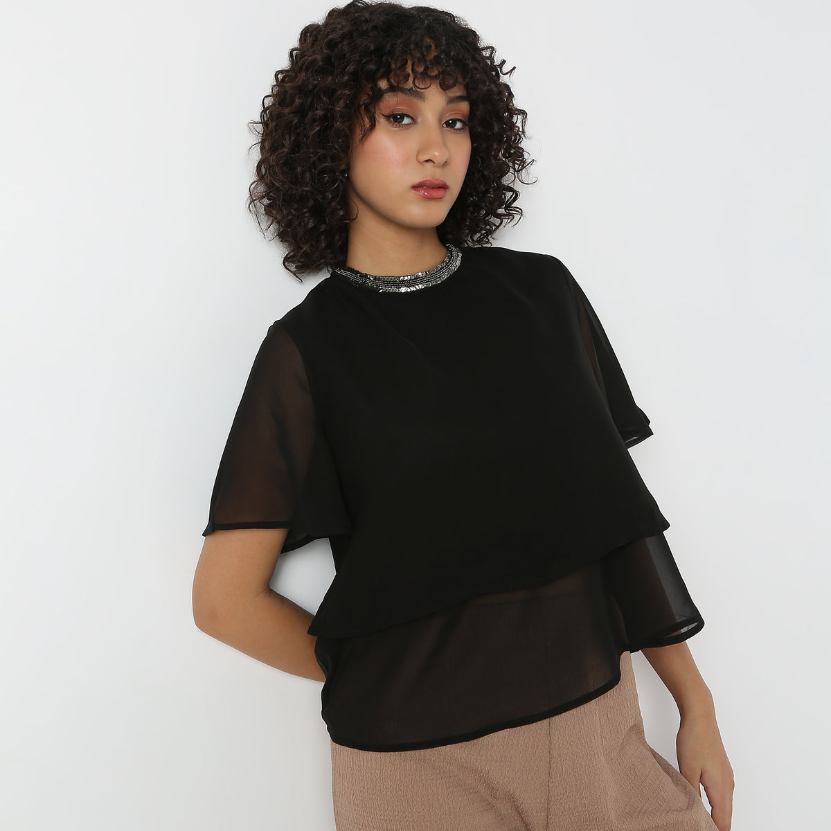 Regular Fit Solid Fusion Top