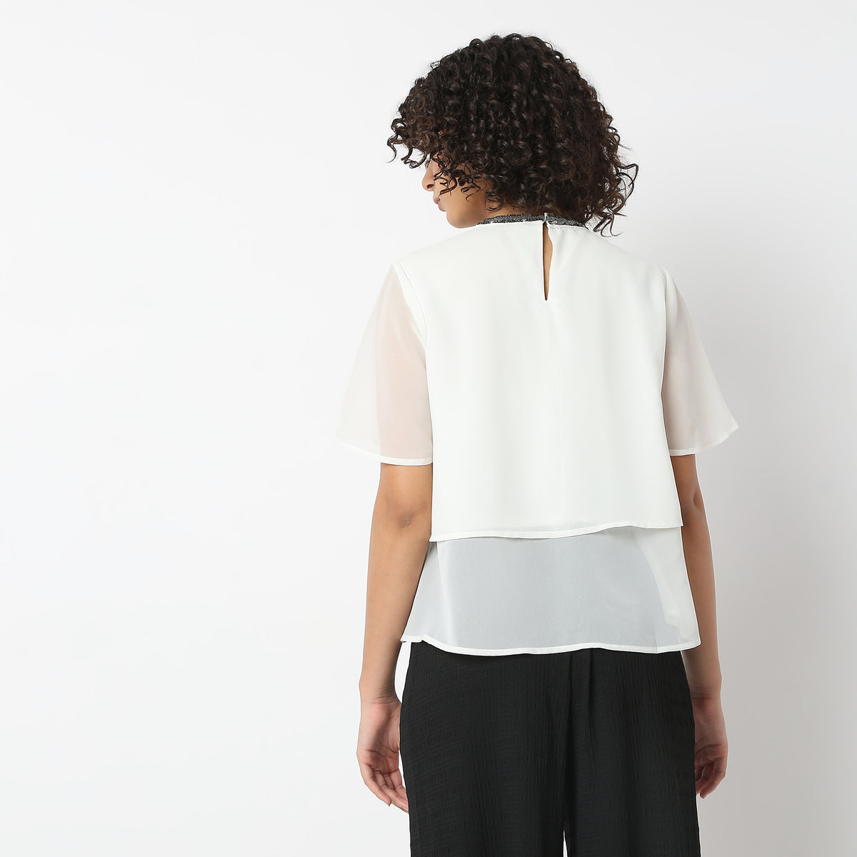 Regular Fit Solid Fusion Top