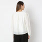 Solid U-Neck Full Sleeve Woven Top