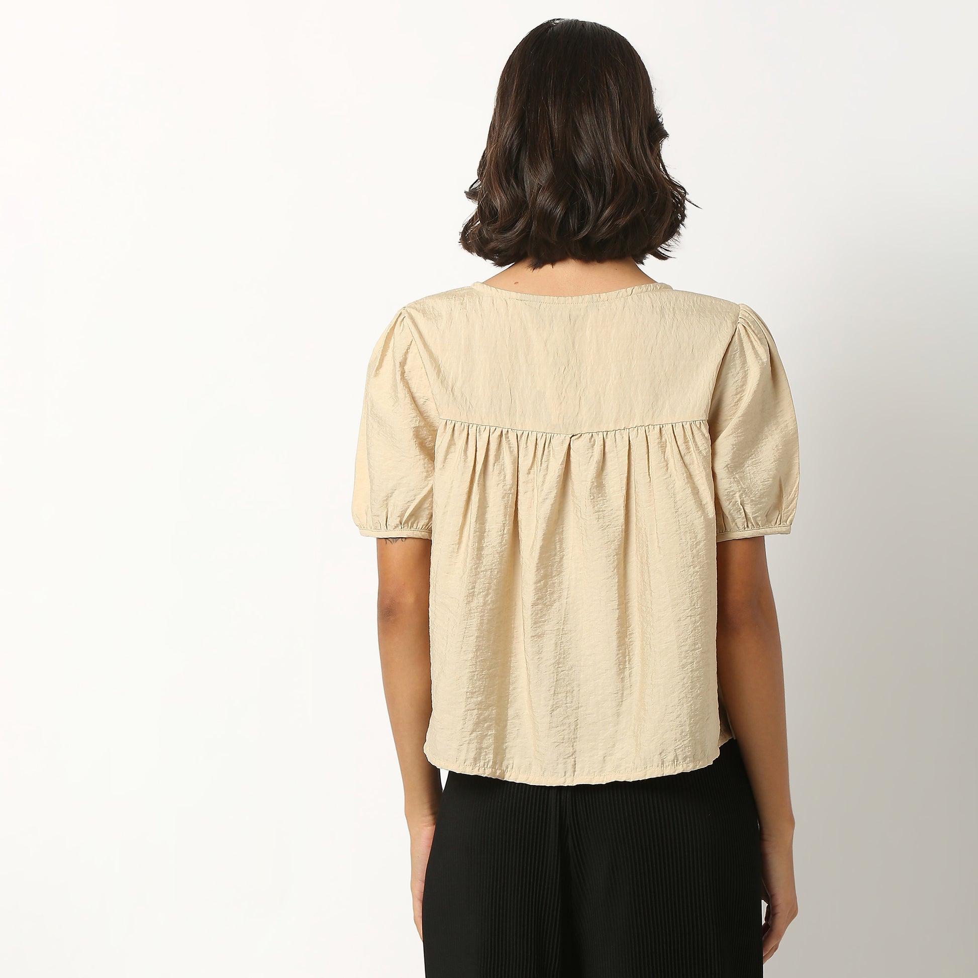 Viscose Nylon Woven Top