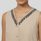 V-Neck Embroidered Top