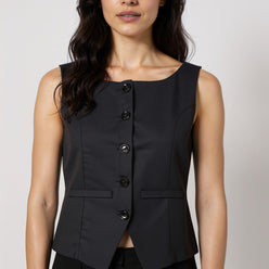 Boat Neck Sleeveless Top