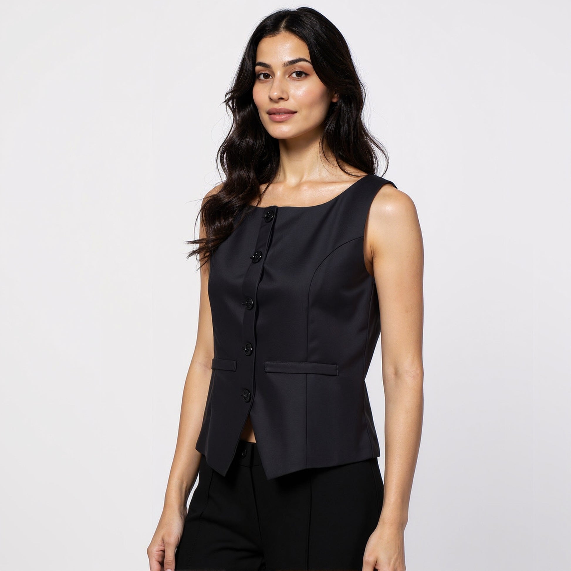 Boat Neck Sleeveless Top