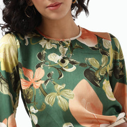 Buy Women Regular Fit Floral Full Sleeve Top  - Style Union