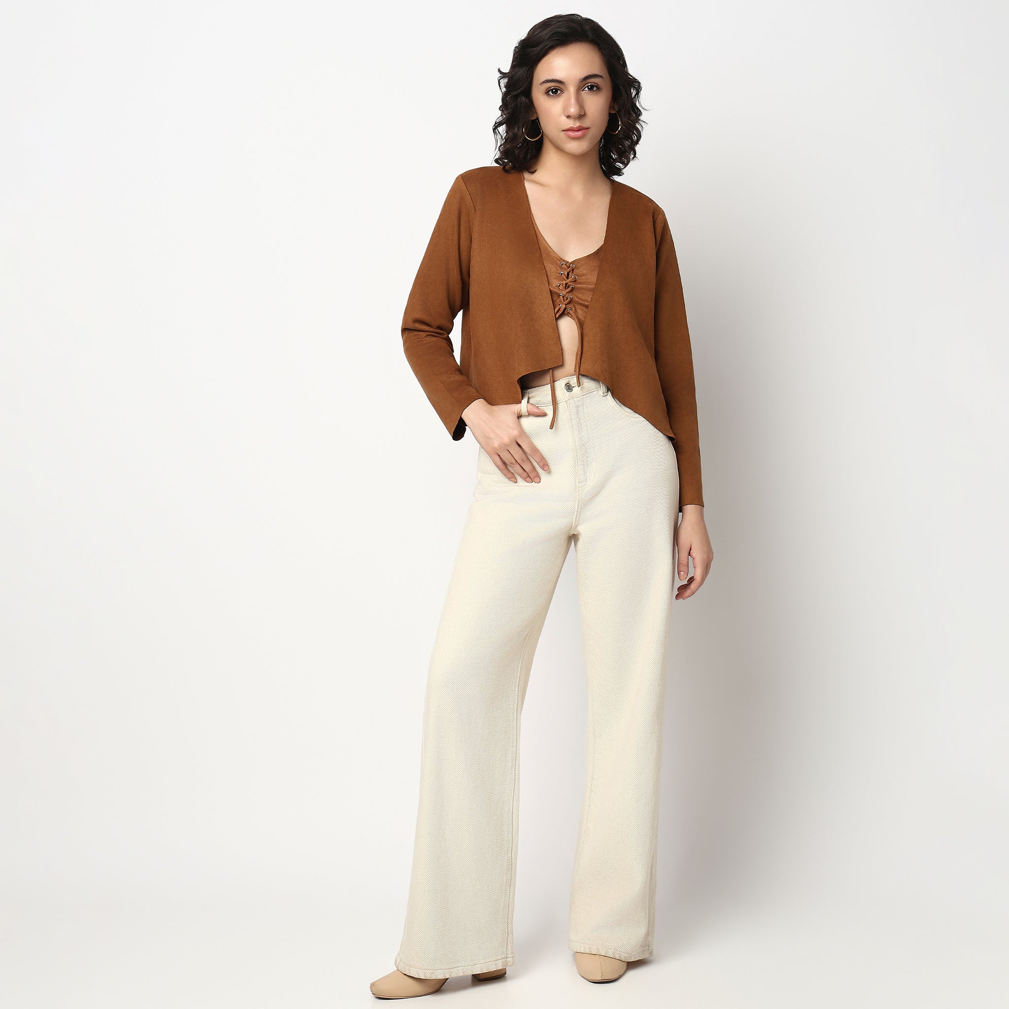 Buy Women Regular Fit Solid Full Sleeve Top  - Style Union