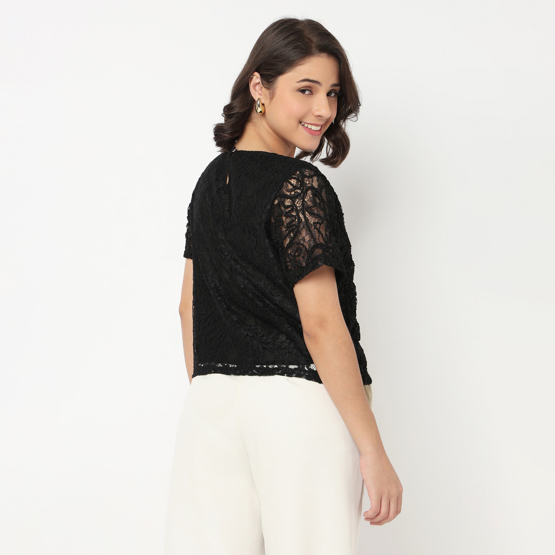 Short Sleeve Round Neck Top