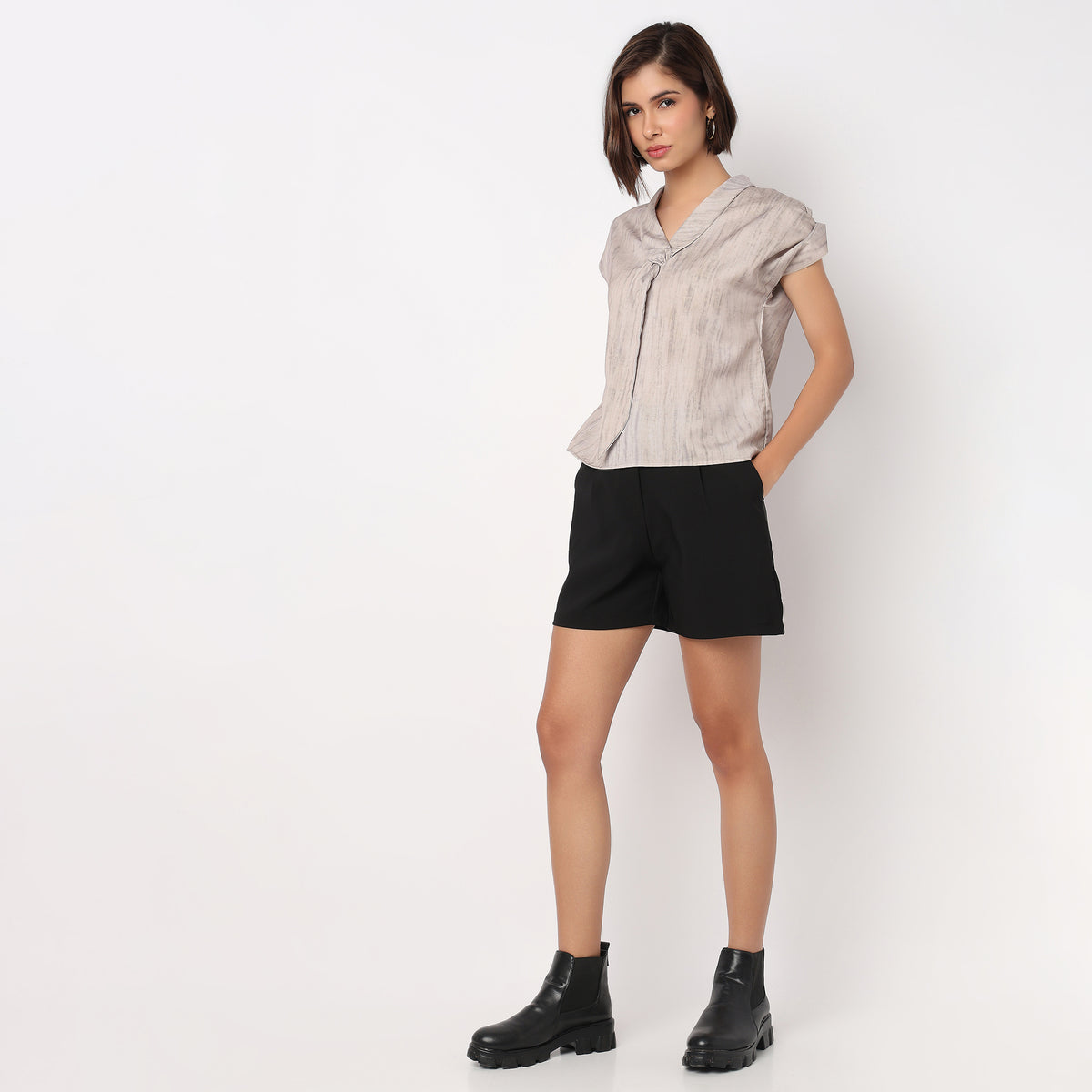 V-Neck Solid Top