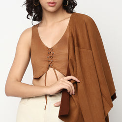 Buy Women Slim Fit Solid Sleeveless Top  - Style Union