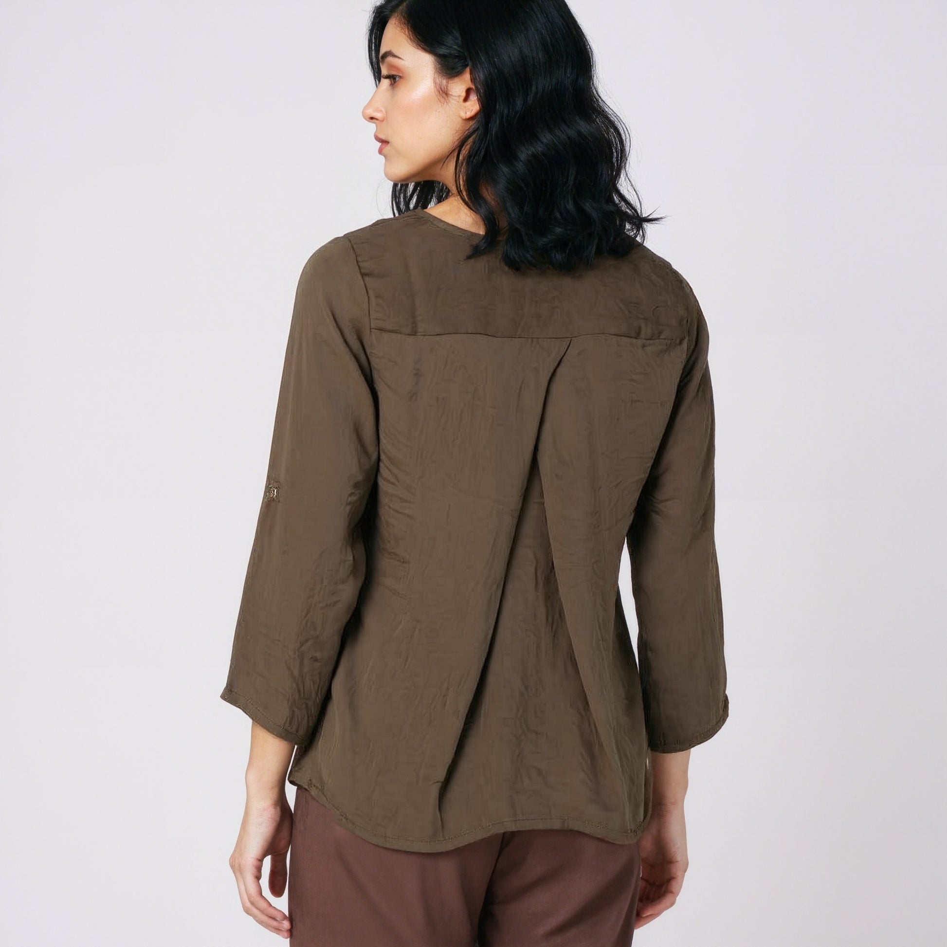 Buy Women Regular Fit Solid Full Sleeve Top  - Style Union