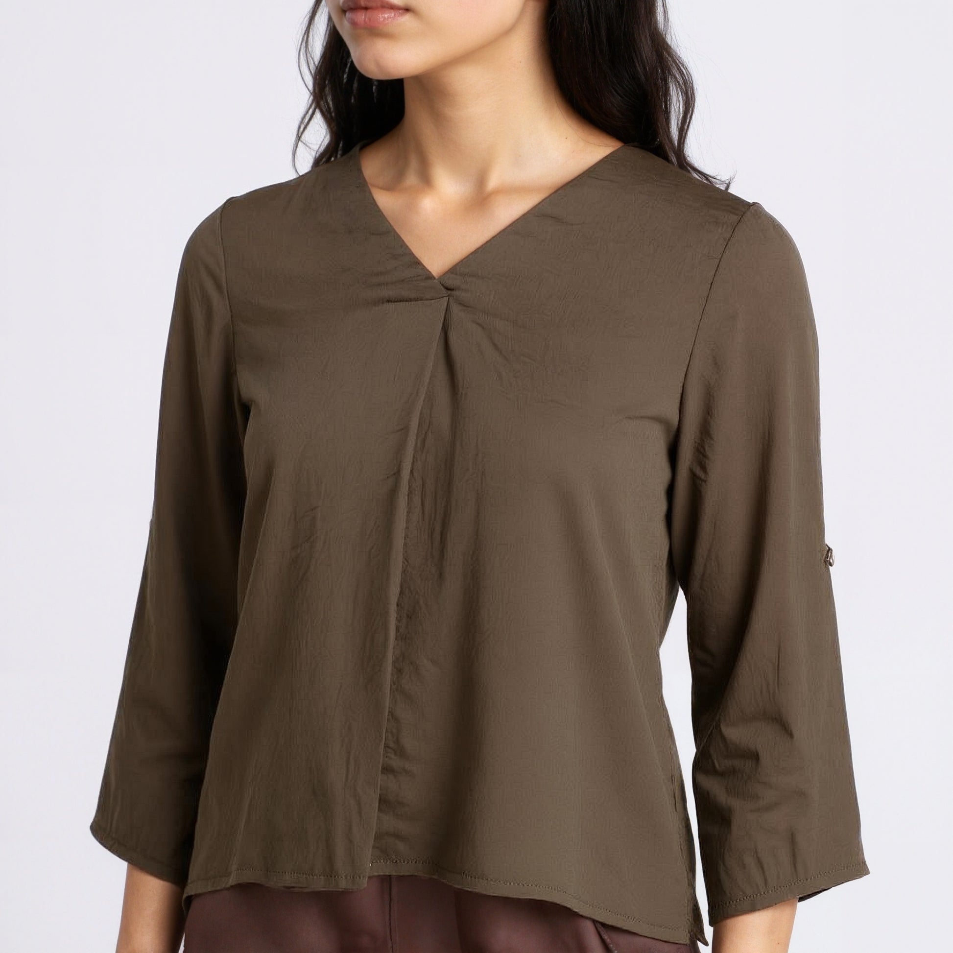 Buy Women Regular Fit Solid Full Sleeve Top  - Style Union
