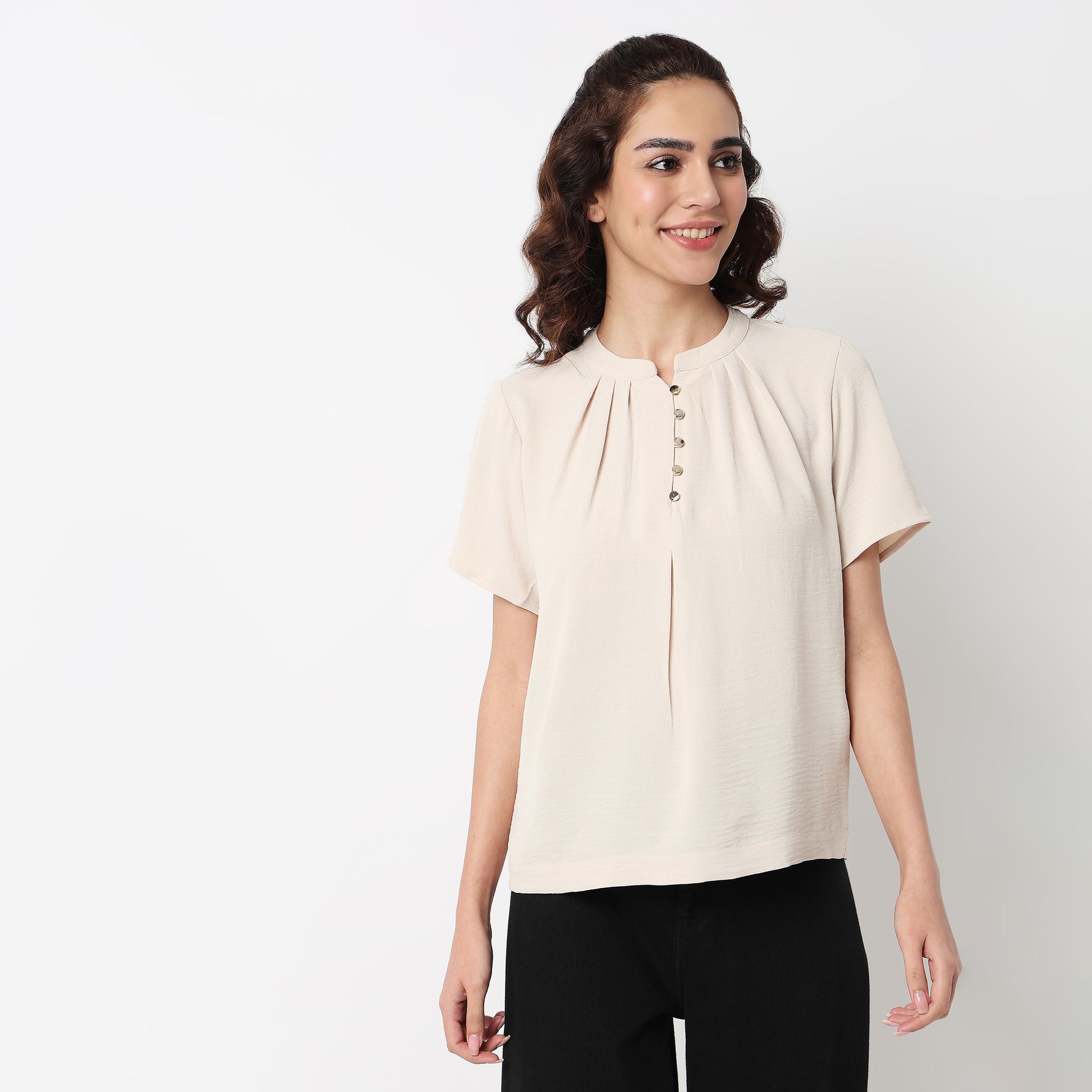 Band Neck Solid Top