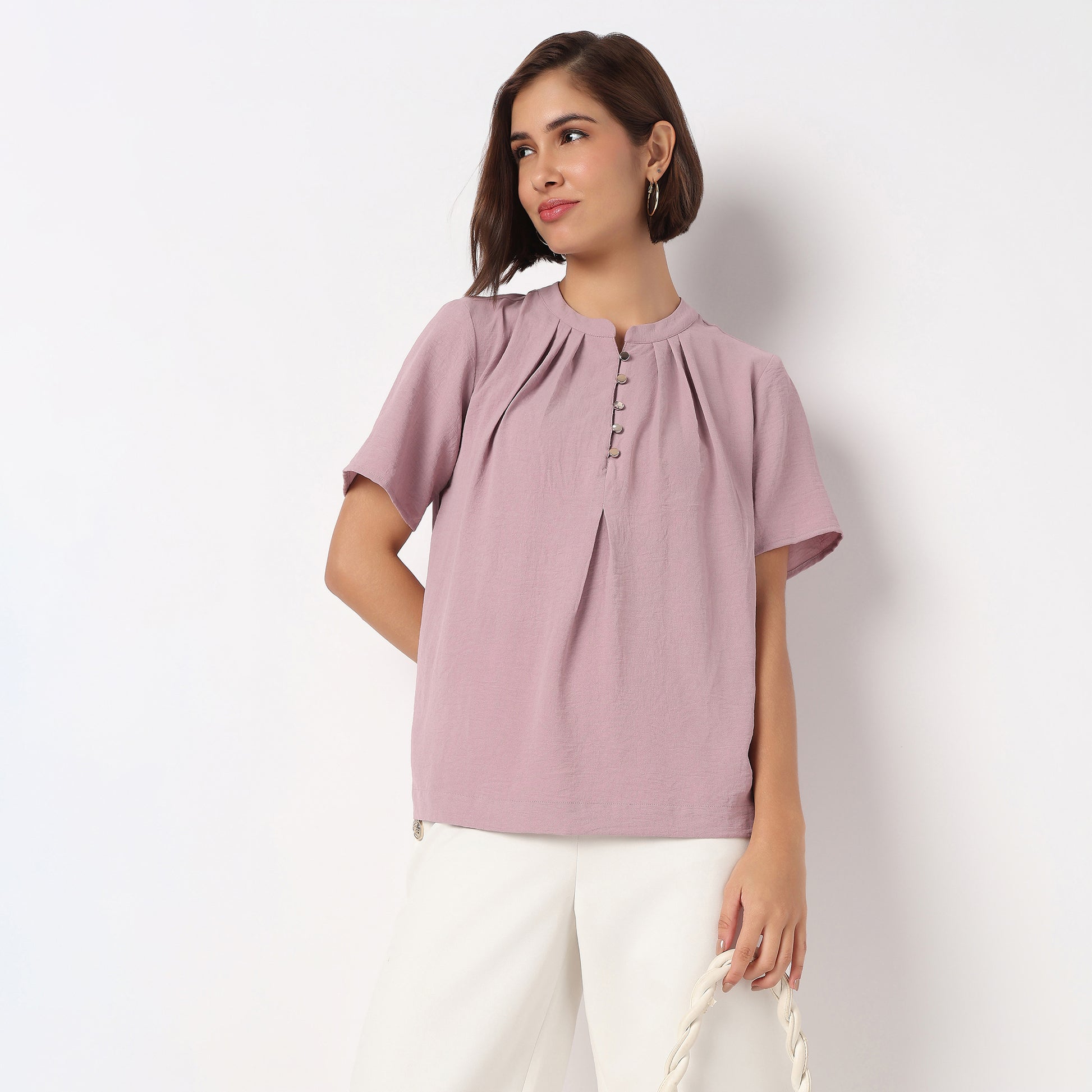 Band Neck Solid Top