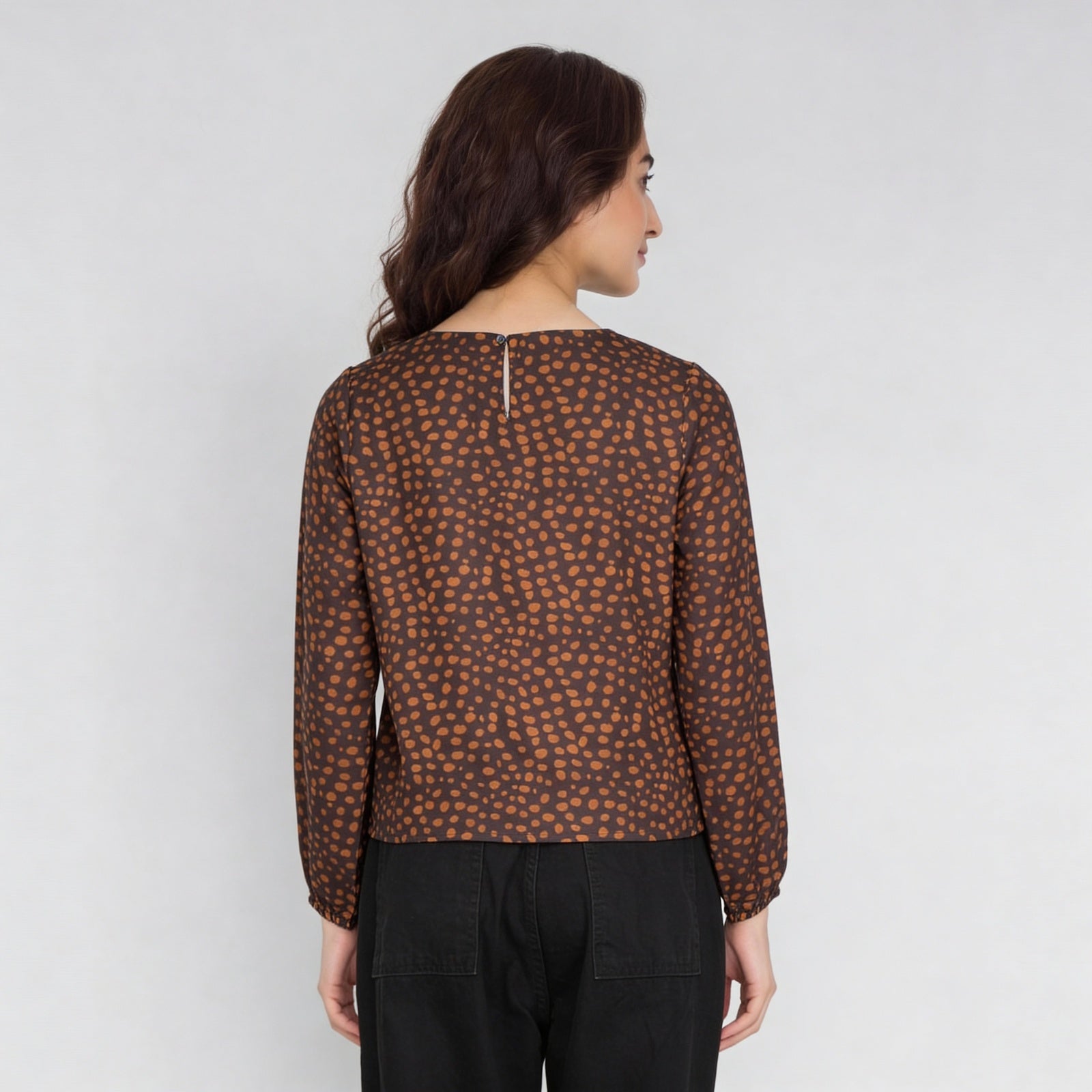 Polyester Printed Full Sleeve Top