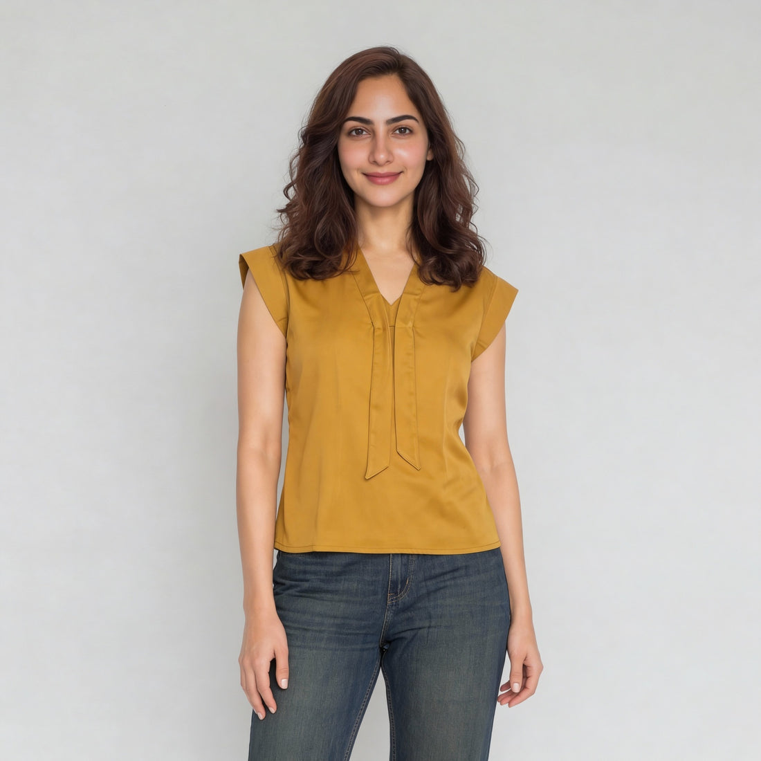 V-Neck Solid Top