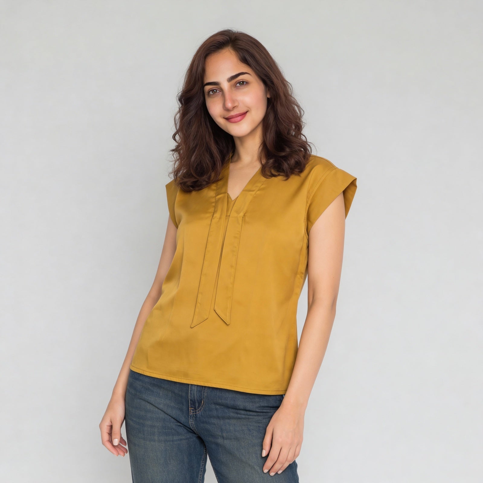 V-Neck Solid Top