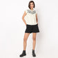 Embroidered Short Sleeve Top