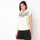 Embroidered Short Sleeve Top