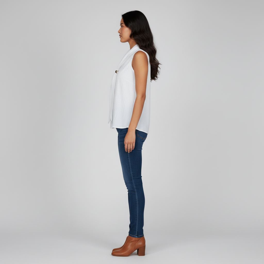 Woven Solid Sleeveless Top