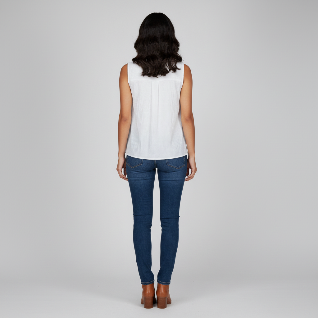 Woven Solid Sleeveless Top