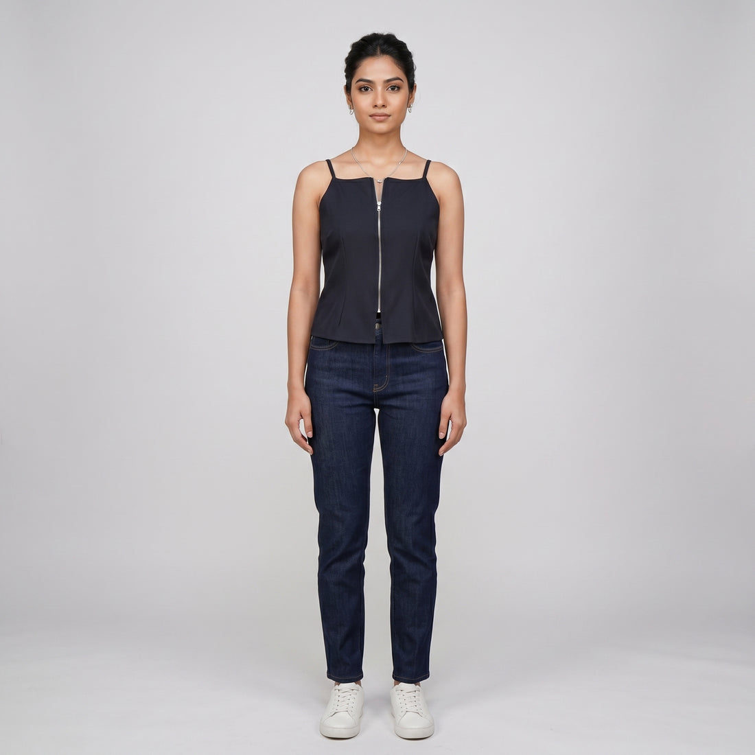 Solid Square Neck Top