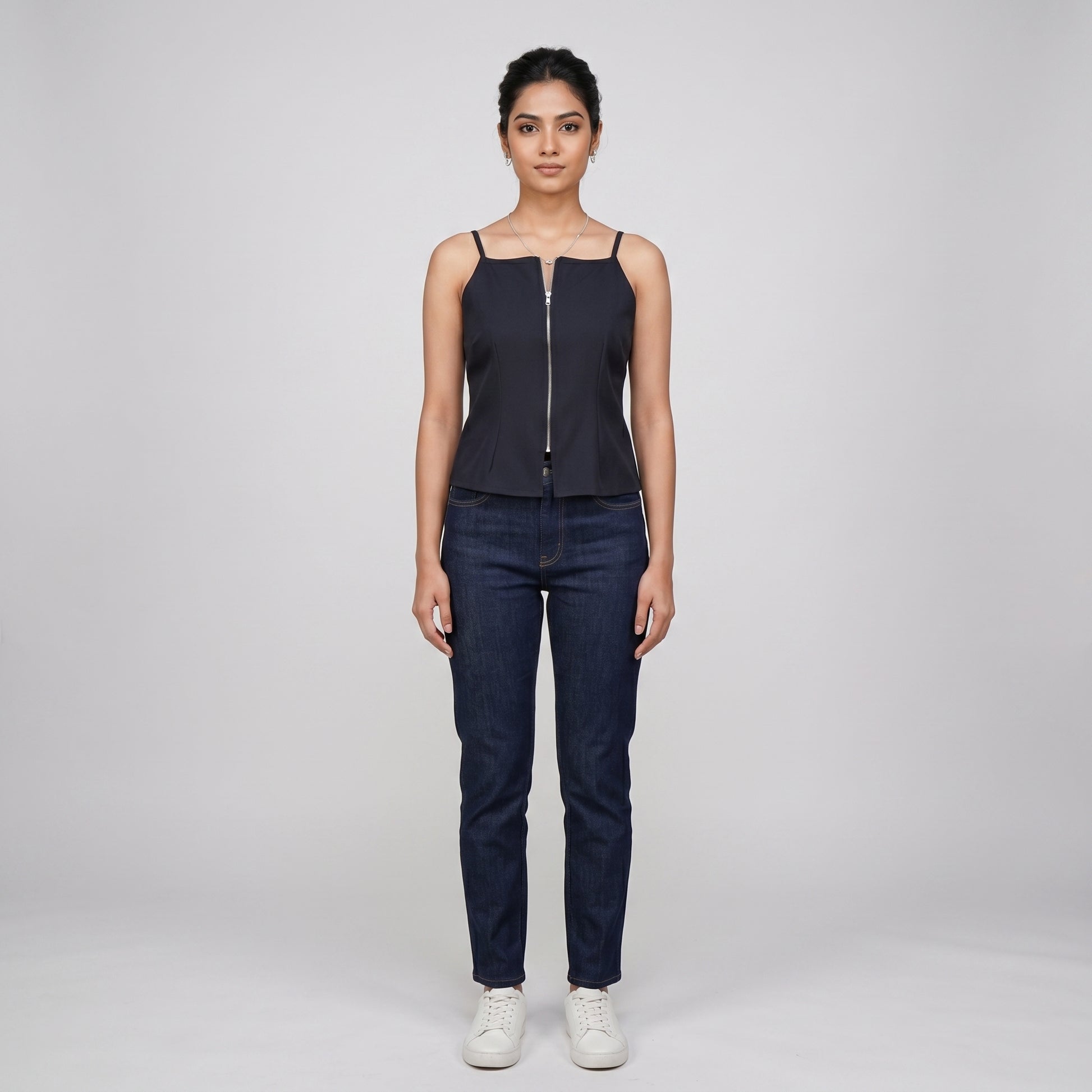 Solid Square Neck Top