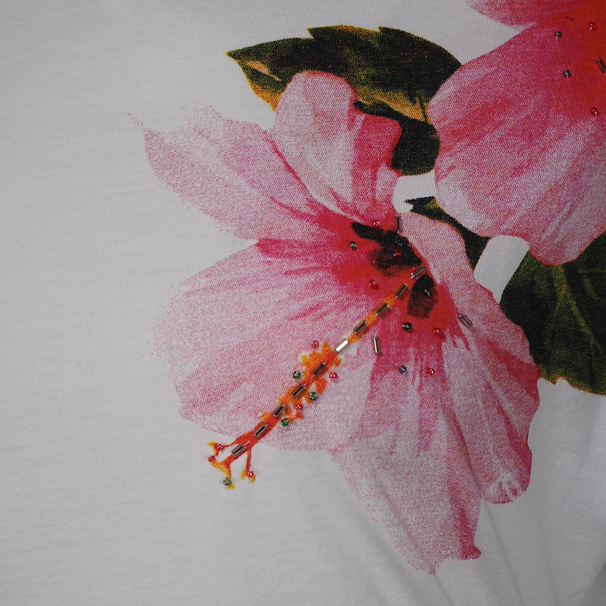 Cotton Floral Cowl Neck Top