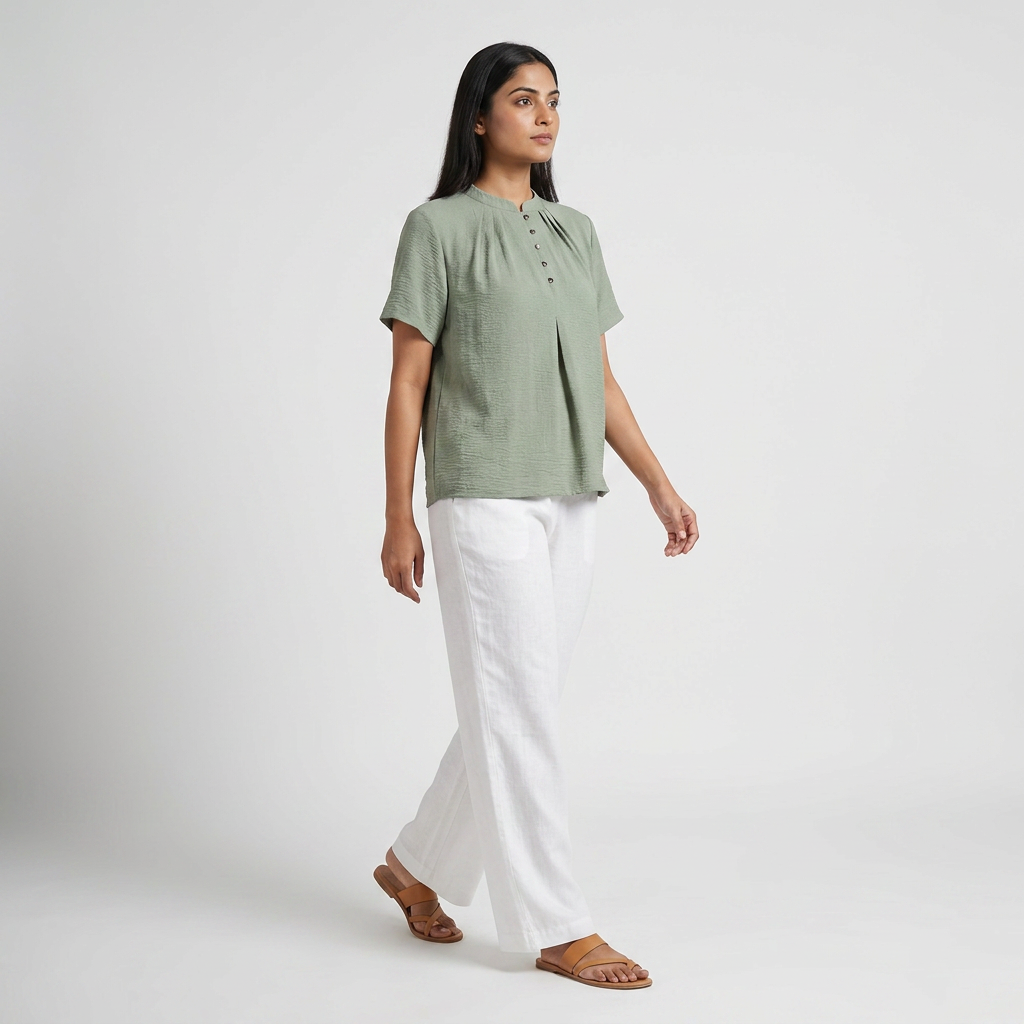 Solid Woven Top